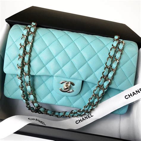 chanel light blue bag|tiffany blue chanel bag.